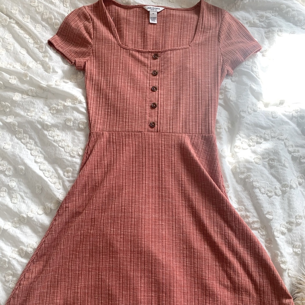 Pink Arizona Jeans Button Dress-(EUC)XS